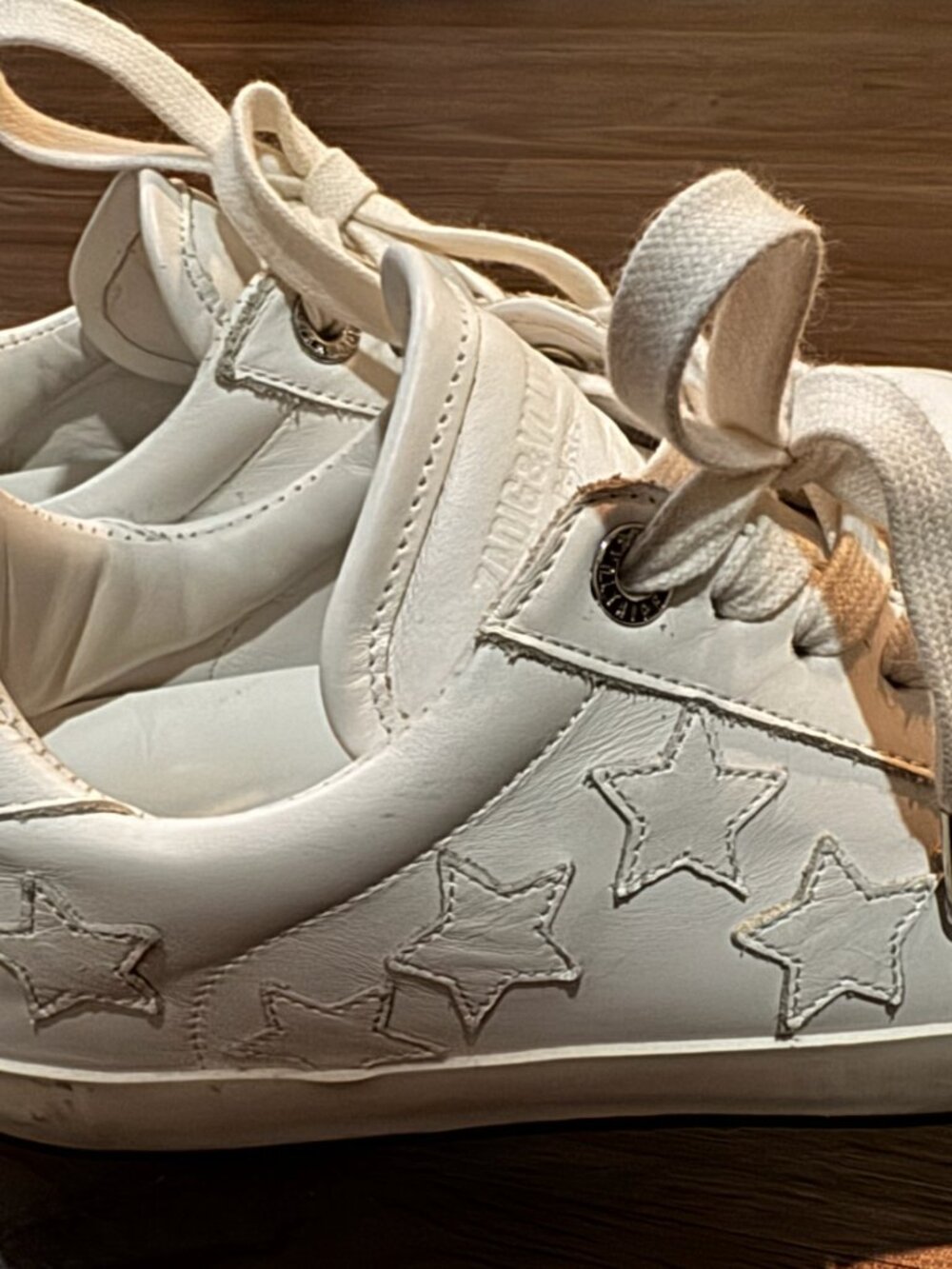 Zadig & Voltaire White Tennis Shoes size 38 - Picture 3 of 4